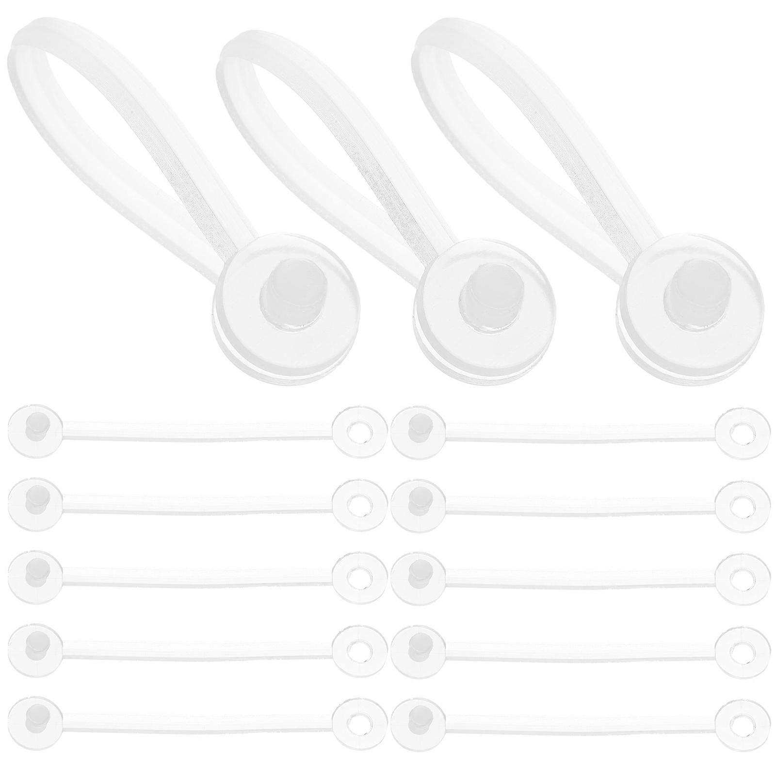 100pcs Plastic Tag Fasteners with Hanging Strings for Clothes, Garment Labels, Price Tags and Clothing Accessories for Retail Stores