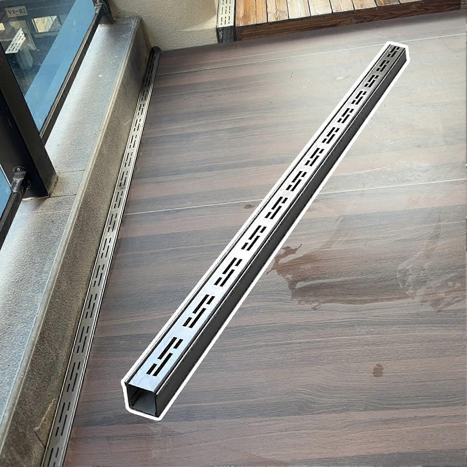 Stainless Steel Gutter Drains for Paved Patios, Trench Drainage System (7x3cm)