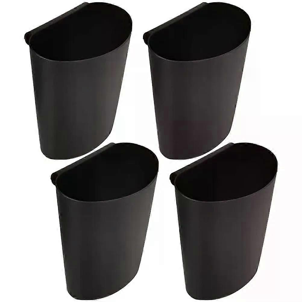 4 Pcs White Hanging Bucket Storage Basket Rolling Cart Accessories Small Waste Bins Trash Containers Trolley Storage Baskets