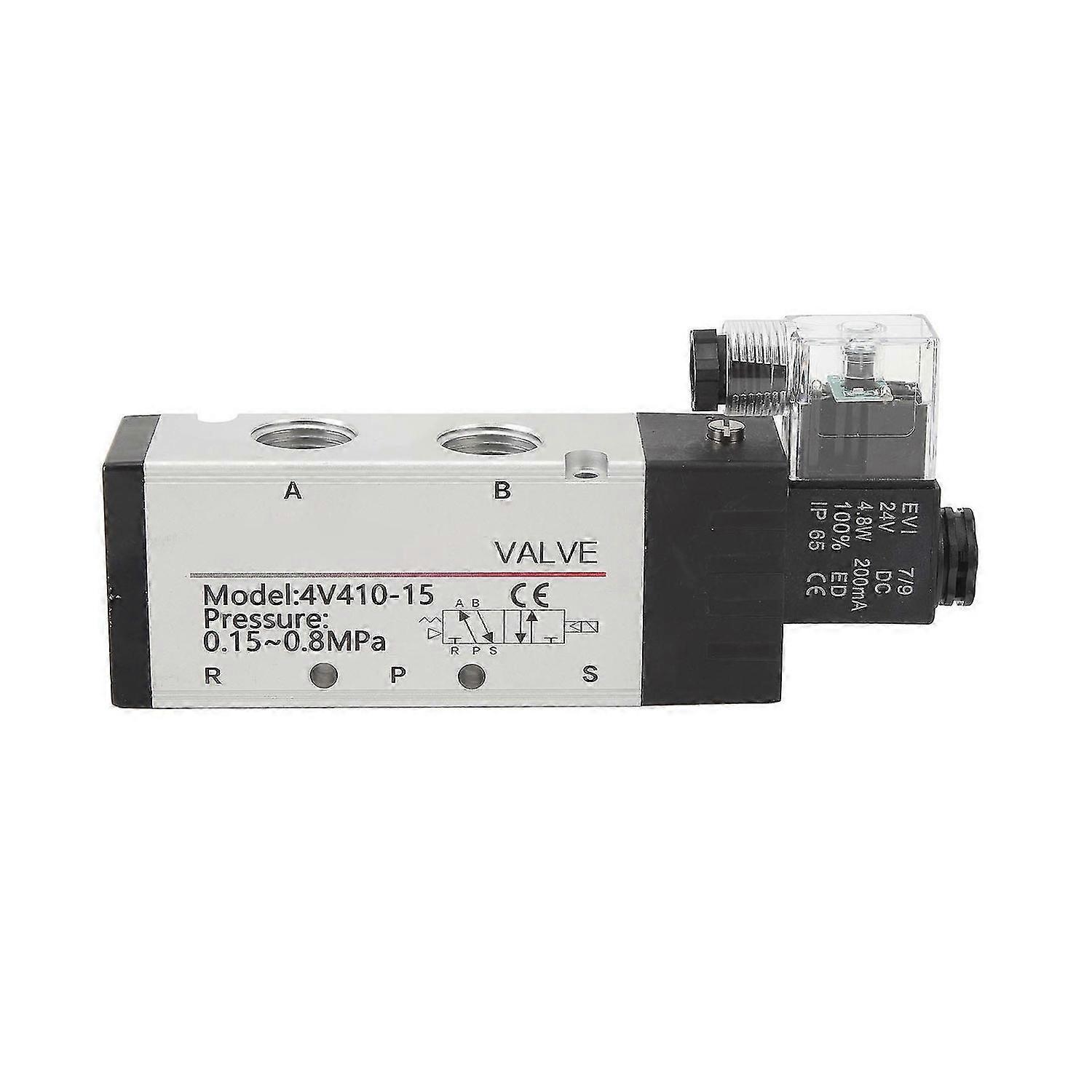 Electric Sole Valve 4V410 15 PT1/2 Interface 2 Position 5 Way Single Directional Control Sole Valve DC24V