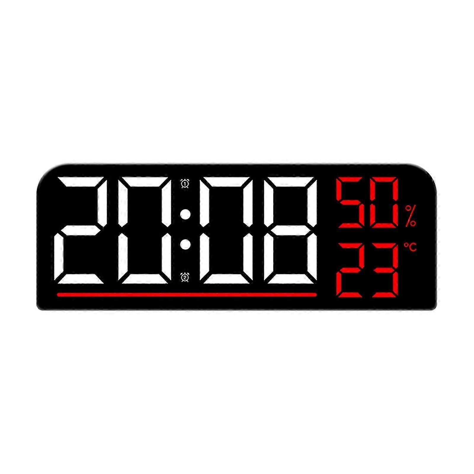 Modern LED digital alarm clock with temperature and humidity display, convenient