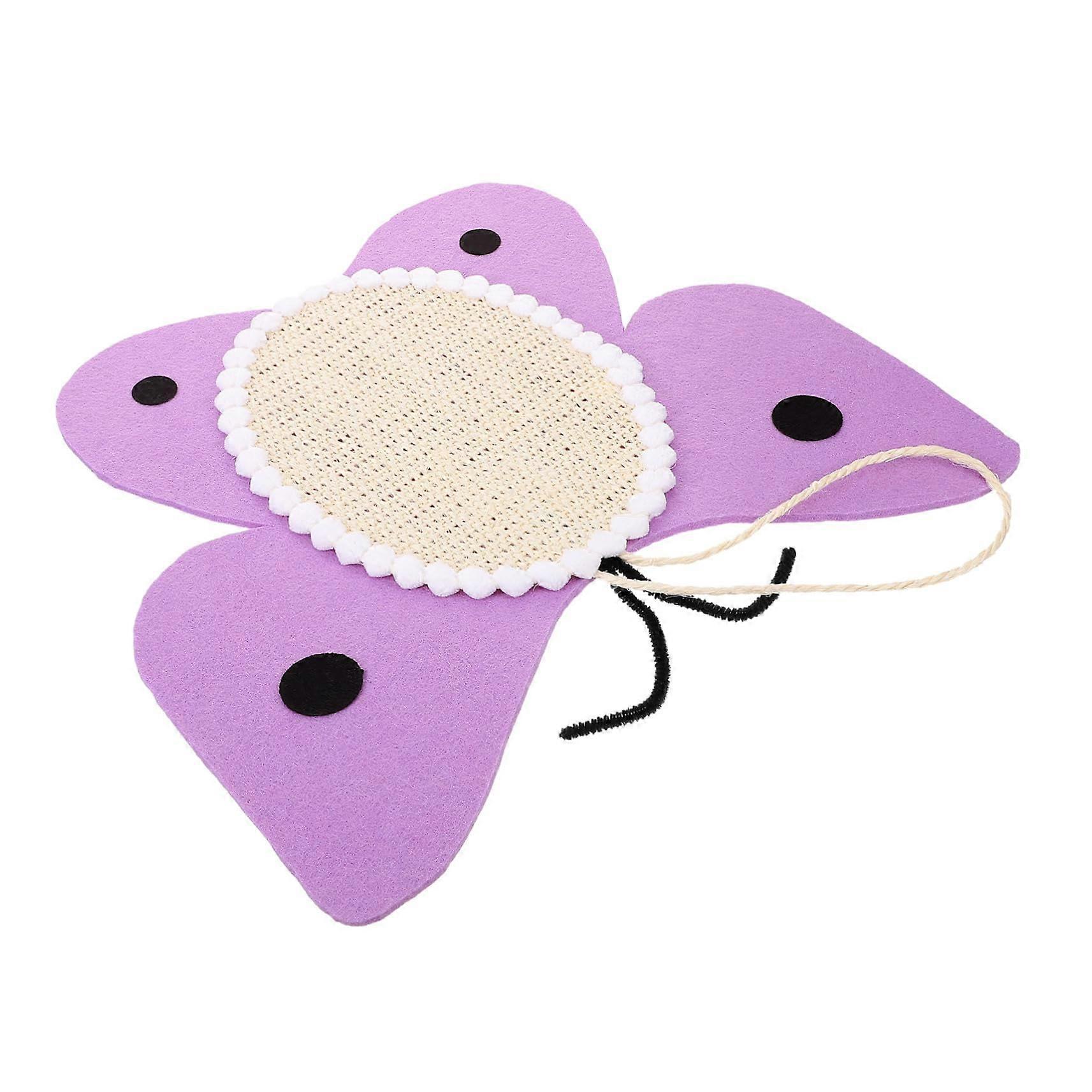 Sisal Cat Handle Scratching Butterfly Kitten Toy for Hanging Cat Toy Scratching Pad for Cats NonSlip Cat Mat Indoor Cat Mat Felt