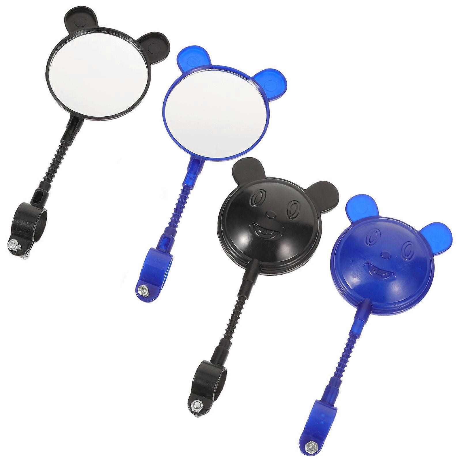 Bike Handlebar Mirrors Reflective Rearview Safety Design for Scooters, Fun Decorative Accessories for Boys, Easy to Clean, Random Color