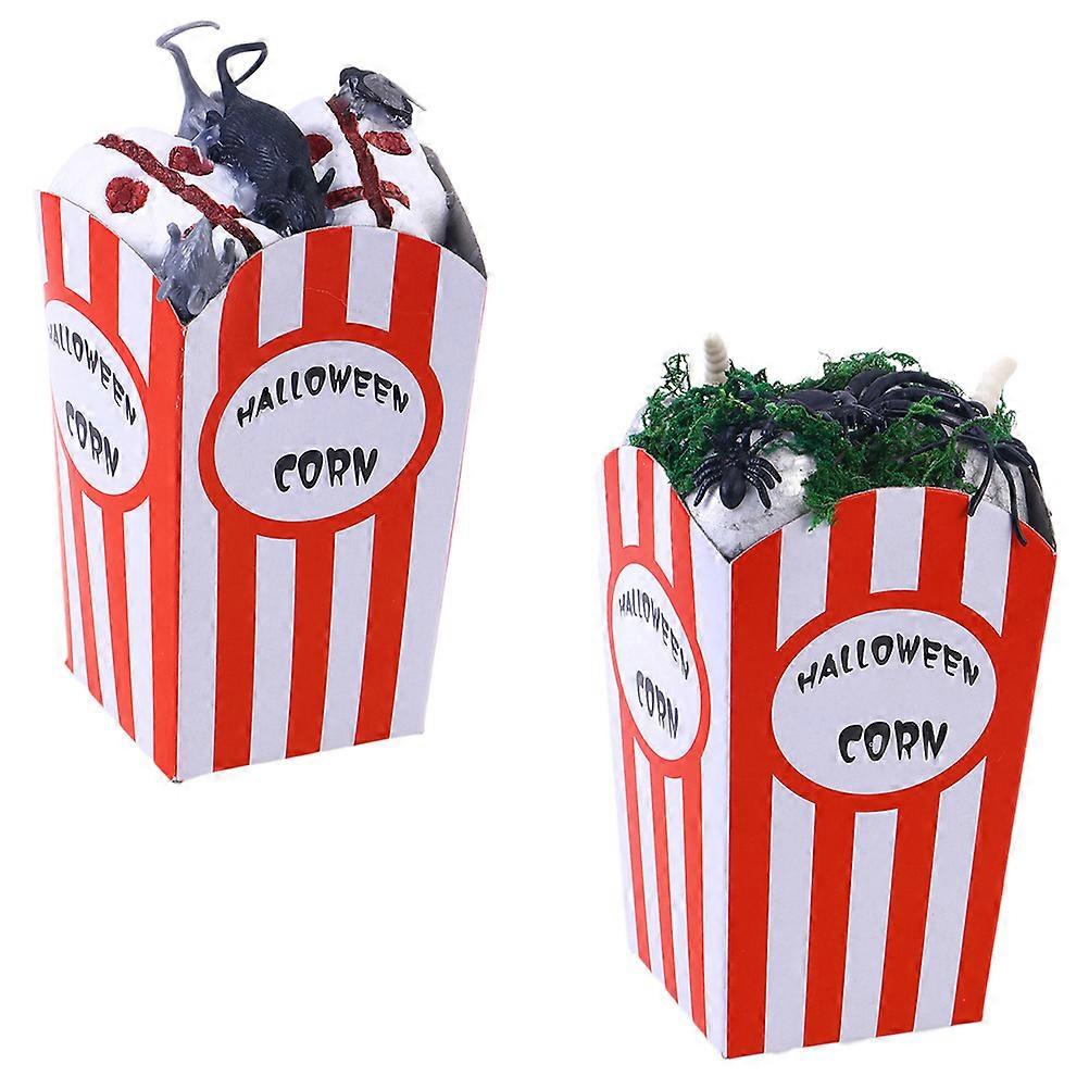 Here's a refined and professional product description for your Halloween themed popcorn decorations:
**2pcs Halloween Simulation Popcorn