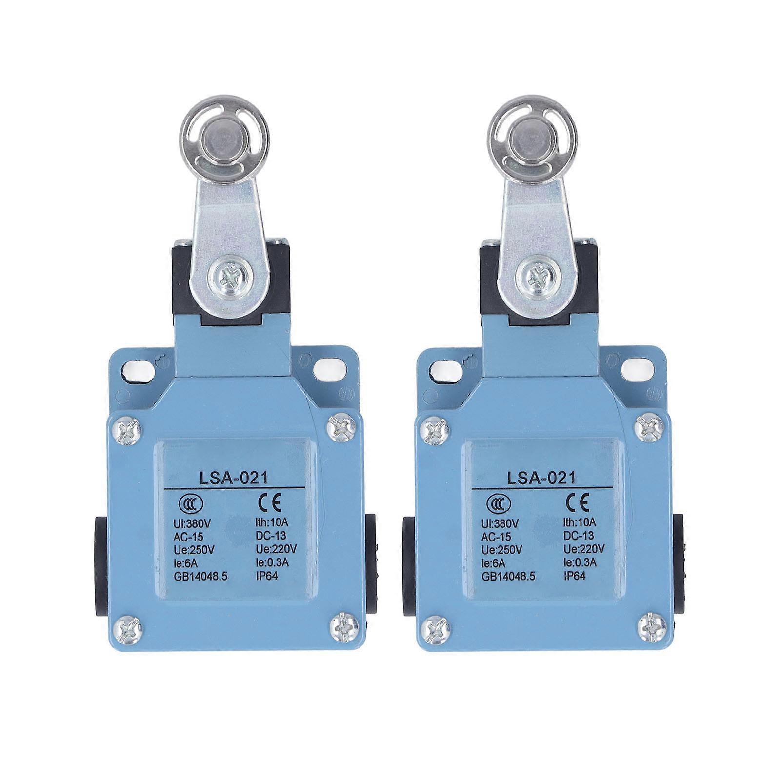 2Pcs Roller Lever Arm Momentary Limit Switch for Milling Machine 3D Printer Plasma Cutter 250V 220V