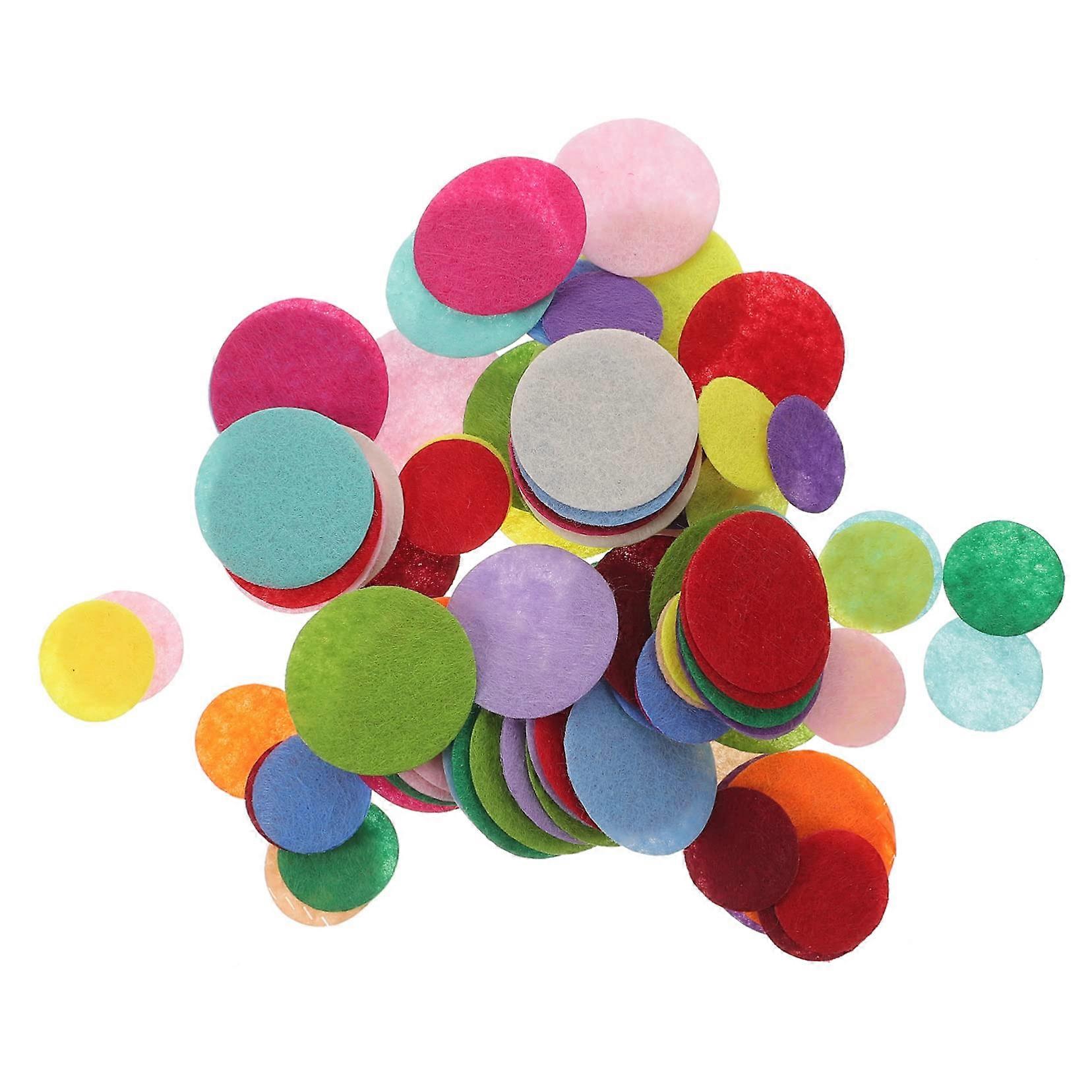 100 Pieces Felt Sheets for DIY Craft Projects - Round Craft Felt for Creative Home Decor and Versatile Family Activities