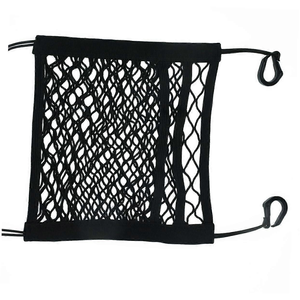 Double-Layer Car Storage Bag Back-Seat Net Organizer For Wallets, Phones, Documents Space-Saving Design Easy Install