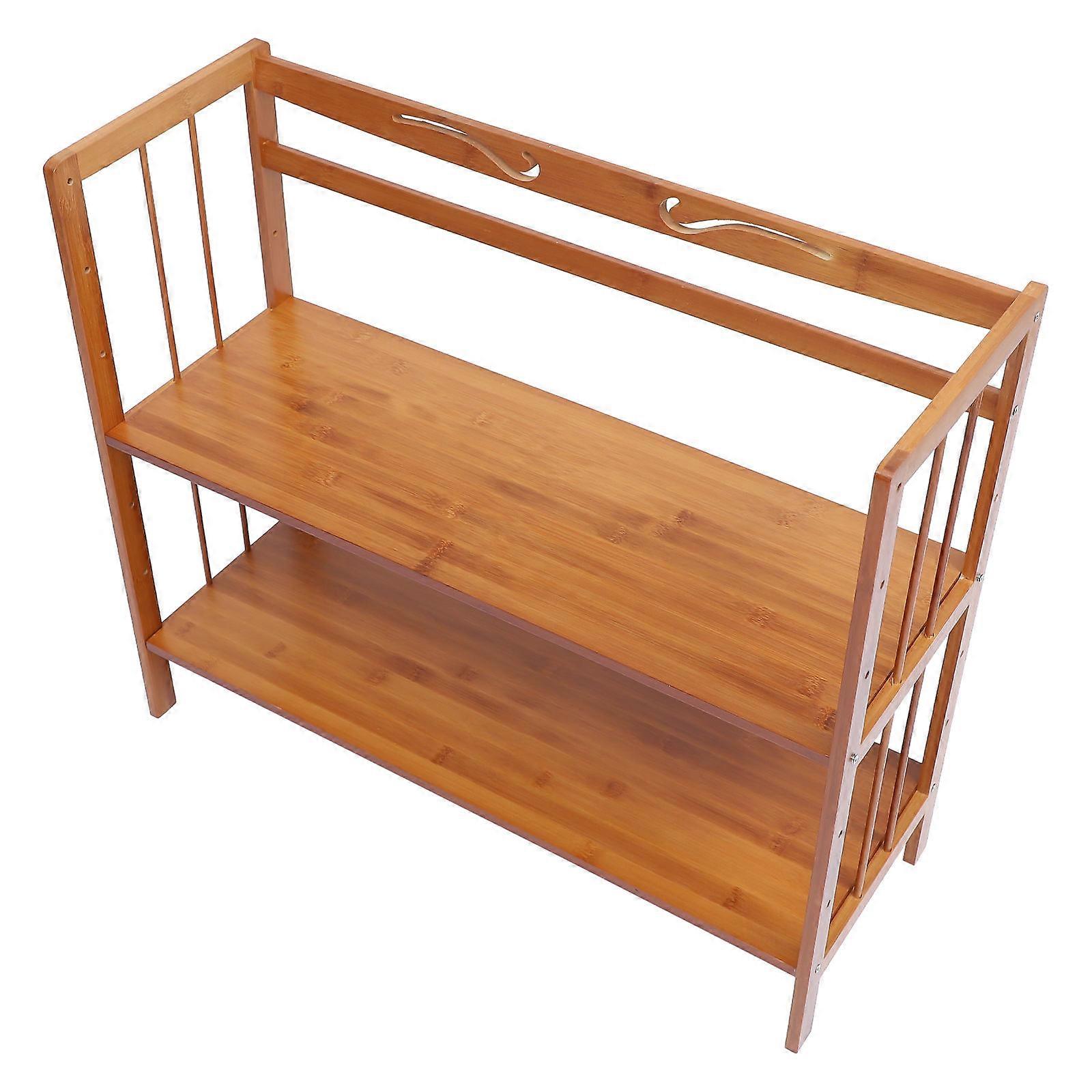 Household Storage Rack Two Layer Storage Rack For Friends Home Use Synthetic Material 70X25CM 1Pc