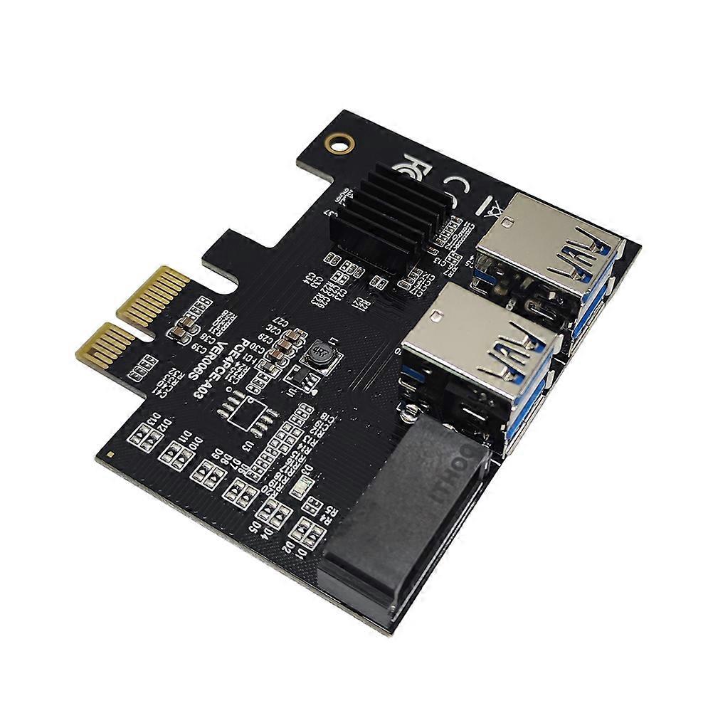 Pcie Usb Expansion Card Adapter Interface Expansion Mining Computer Accessory Black 1Set
