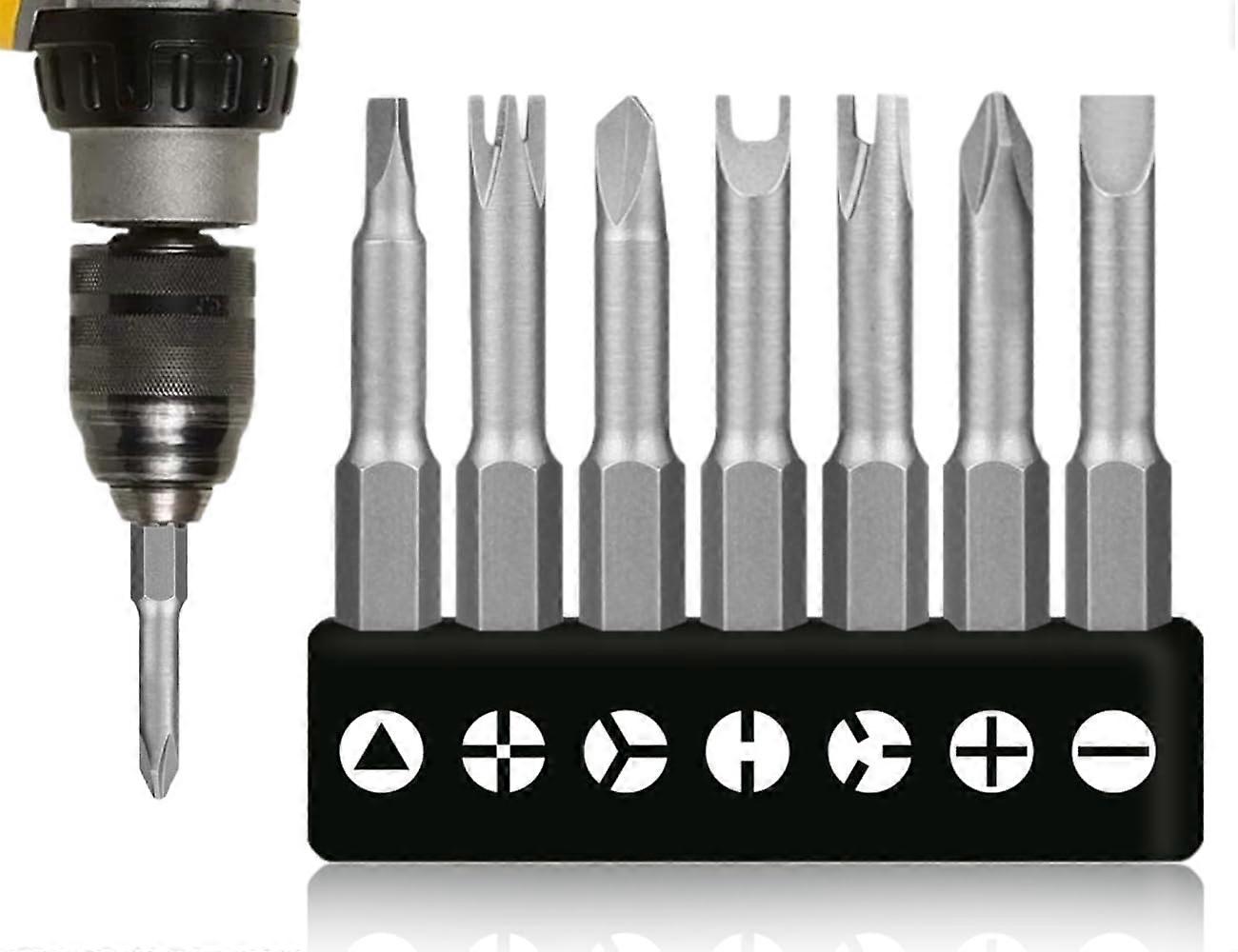 7Piece Special Shaped Screwdriver Set, UShape YType Inner Cross Bit Tool (50 mm)