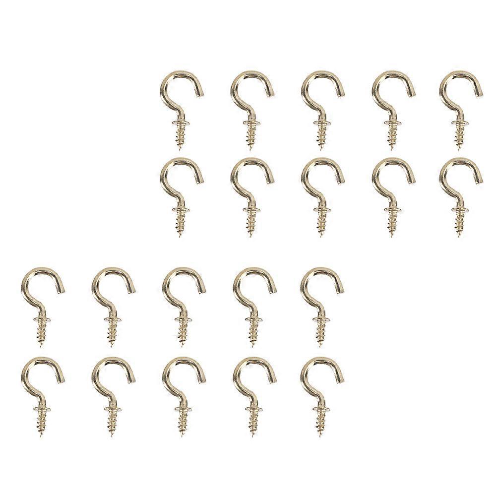 Iron Screw Hooks Hardware Hooks Corrosion Resistant Screw Hook Set Easy Install Home Workplace Office 50Pcs
