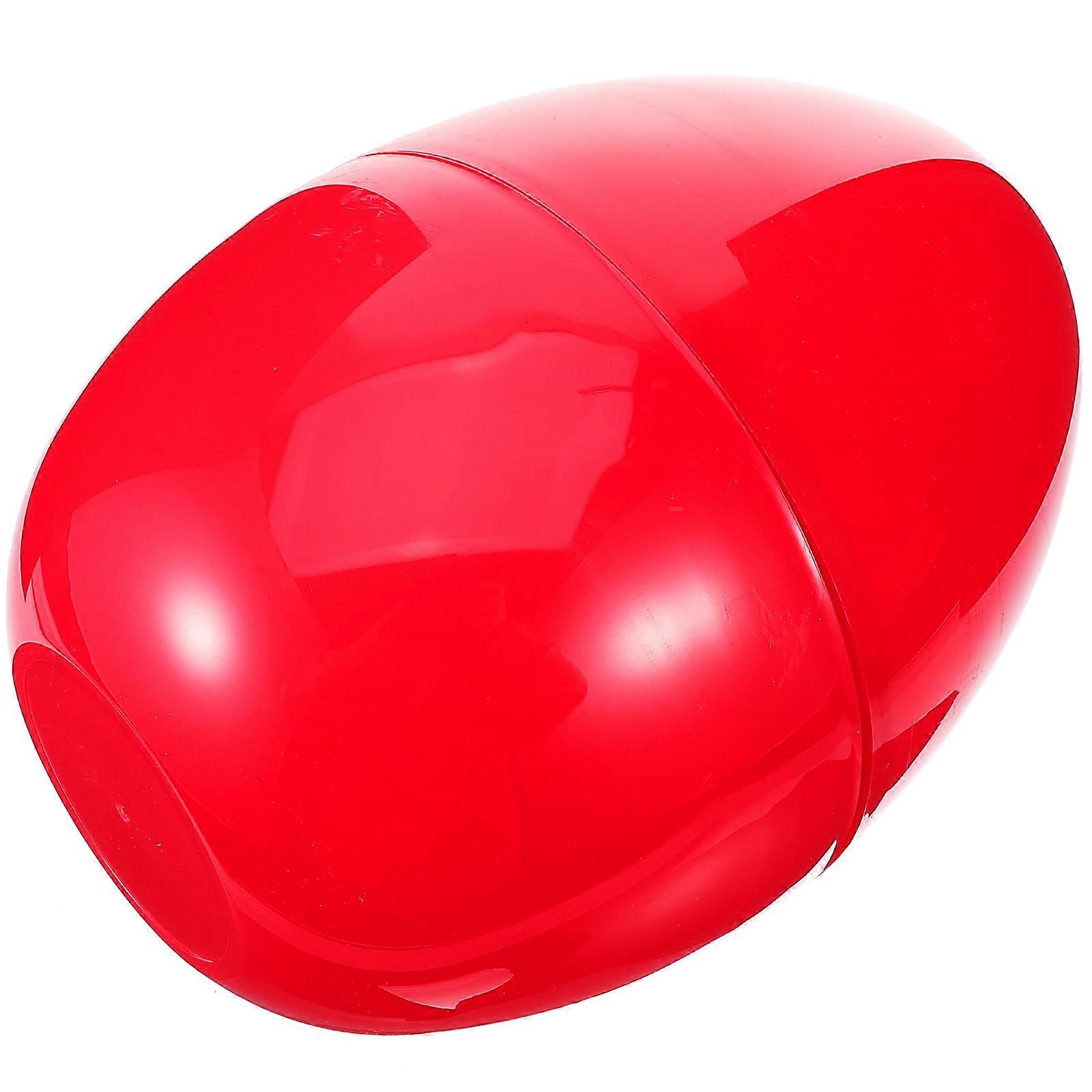 Jumbo Fillable Easter Eggs Plastic Easter Eggs Giant Easter Eggs Stands Upright Easter Candy Box Container For Easter Egg Hunt Easter Red