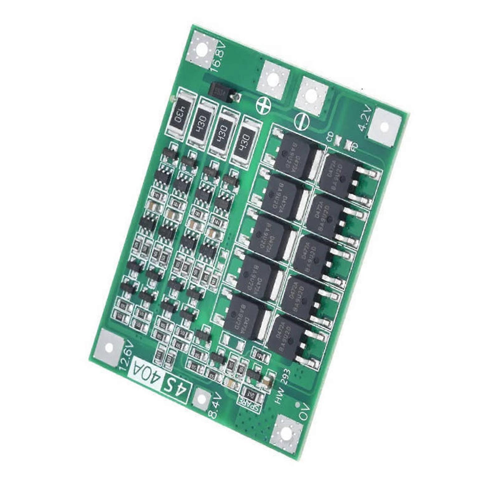 4S 40A 18650 Lithium Battery Protective Board 16.8V with Over Charge Discharge Over Current Protective Circuit Board Multicolor