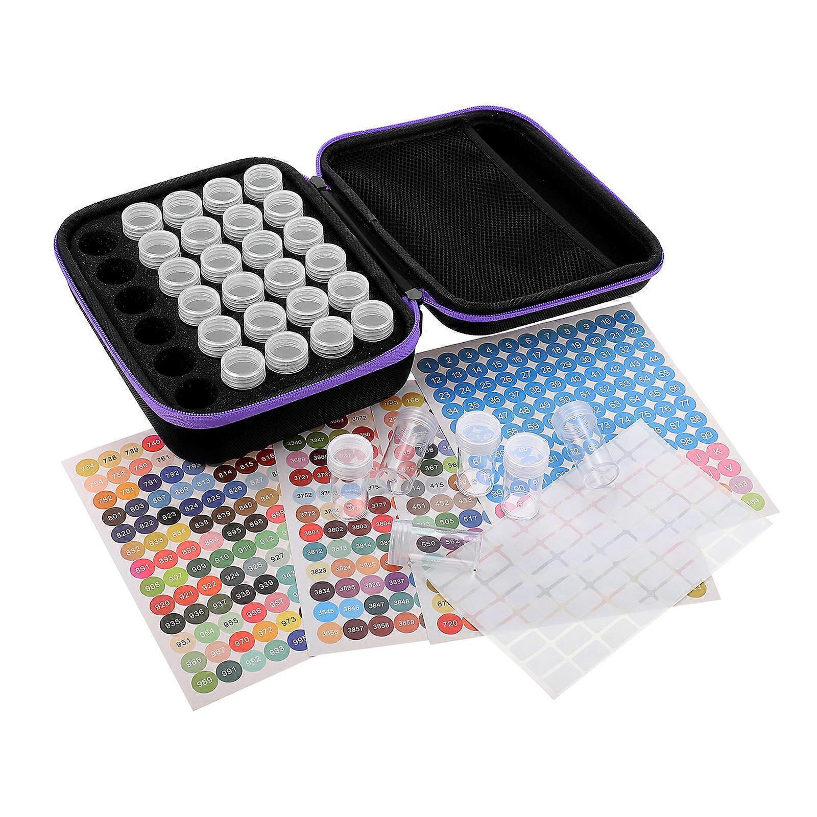 Small Jewelry Storage Box Diamond Storage Containers Organization Diy Projects Artists Purple Polyester 1Set