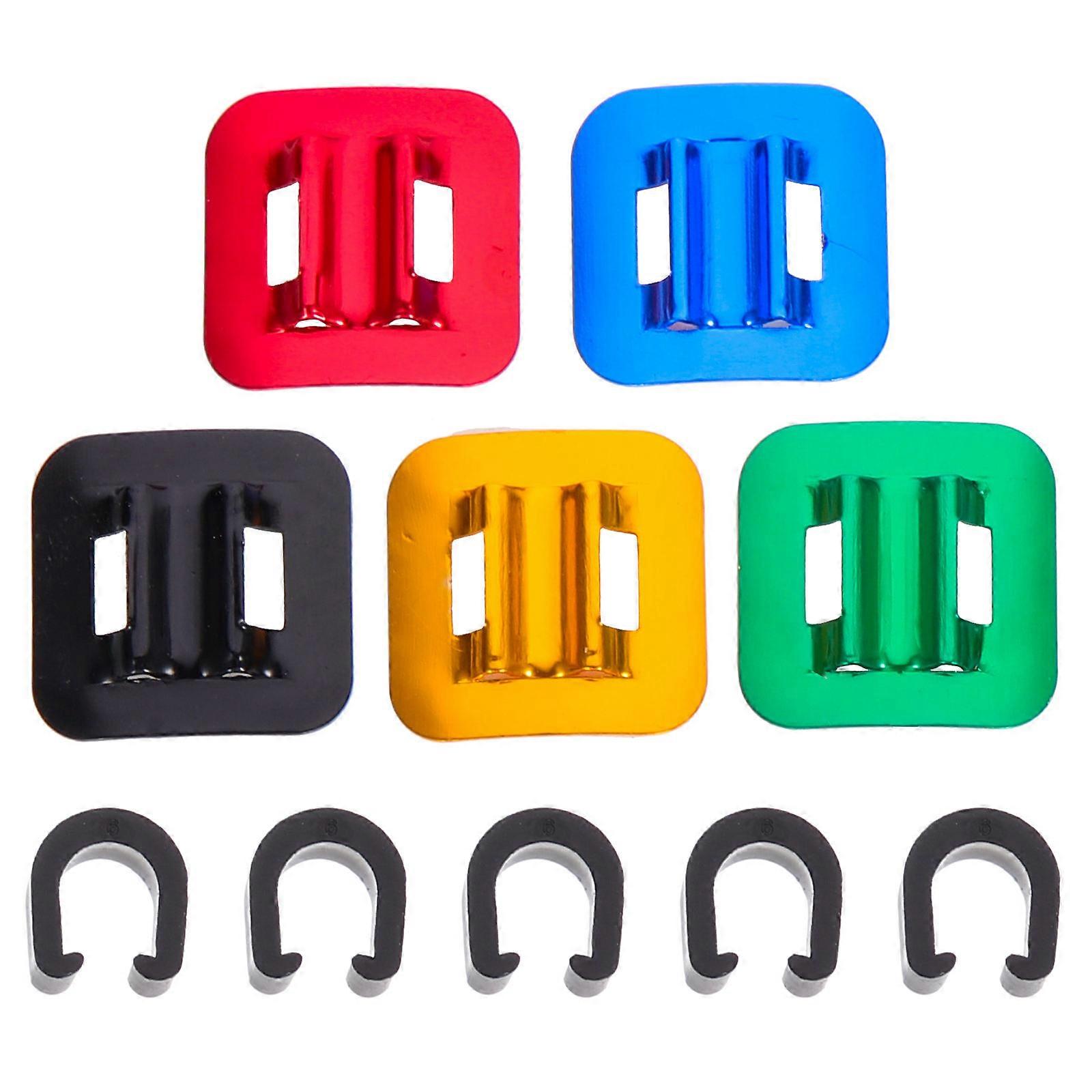 Bike Shift Cable End Caps Plastic Tube Guide Clips for Bicycle Components Gold 6Pcs Line Fixation