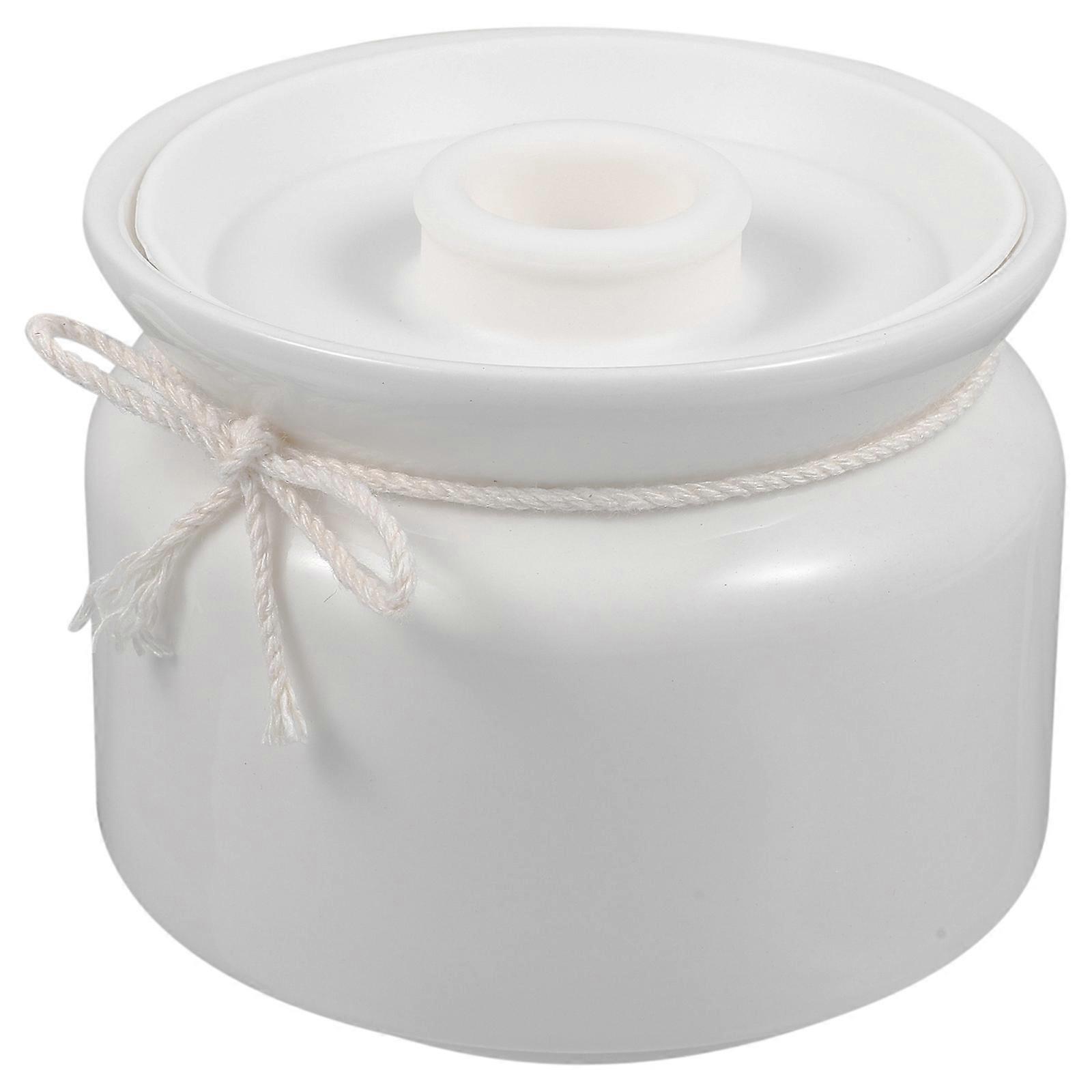 Ceramic Condiment Jar with Lid for Kitchen Use Lightweight and Portable 300ml