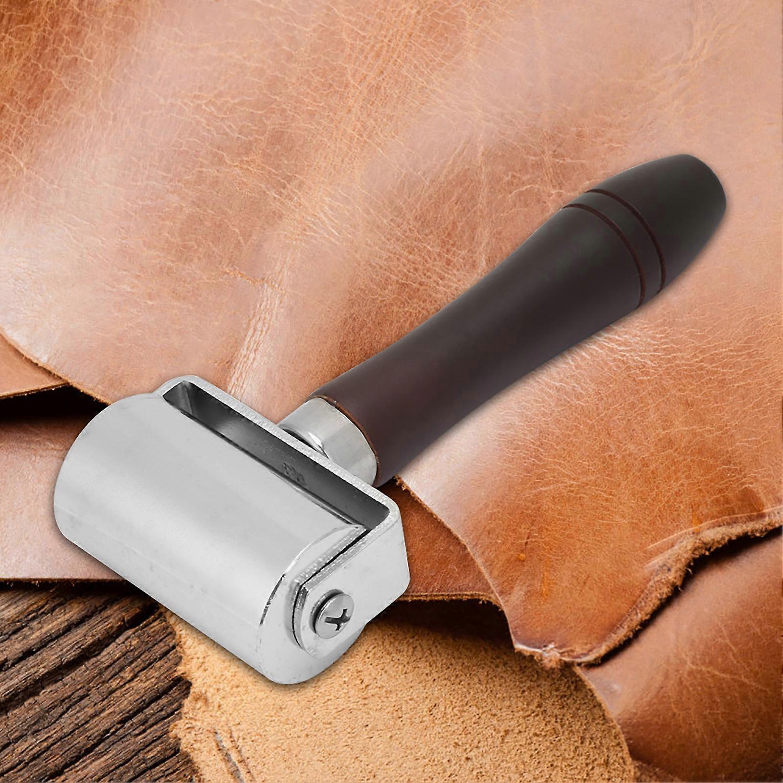DIY Leather Press Edge Roller Leather Rolling Wheel Glue Laminating Roll Tool (60mm)