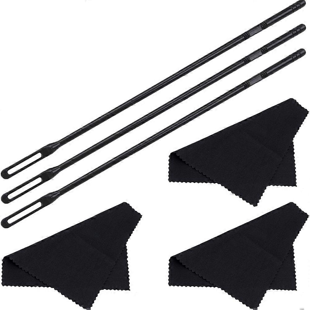 Flute Cleaning Kit with Rod and Cloth Durable Maintenance Tools for Woodwind Instruments