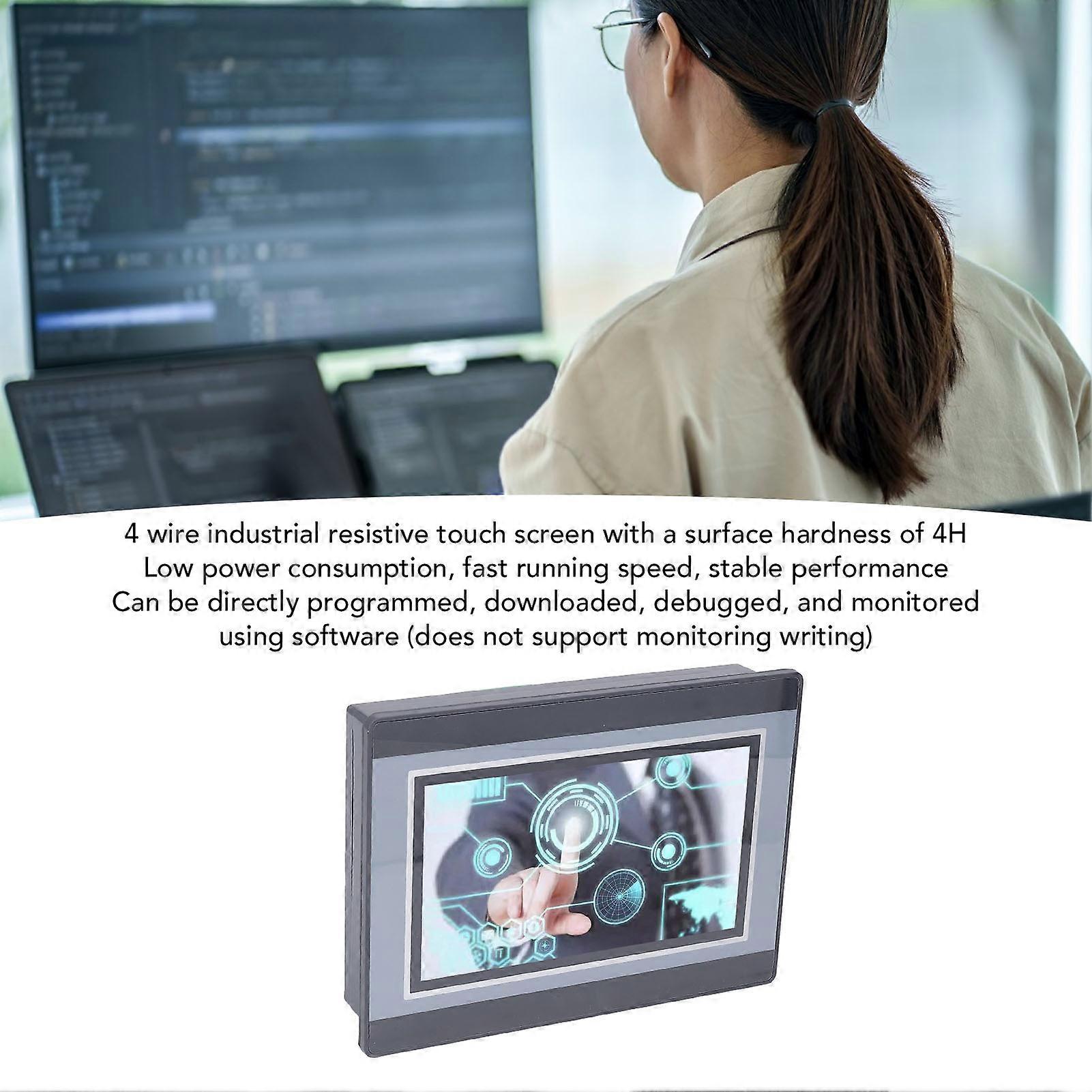 7in PLC HMI Touchscreen DC24V 5A Programmable Logic Controller 2 Way K ...