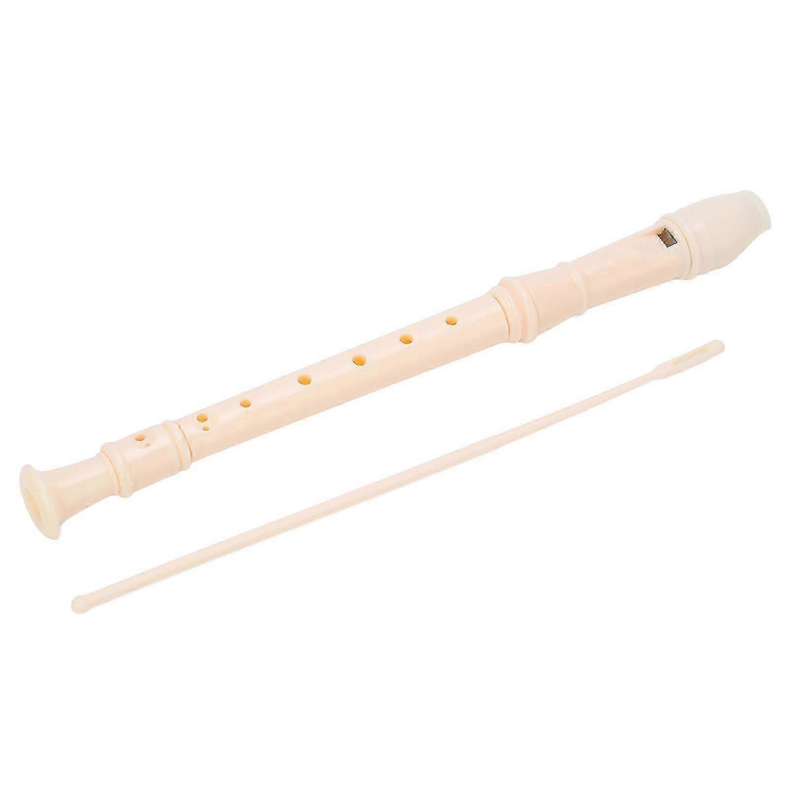 ABS Recorder Instrument 8 Hole Soprano Recorders for Kindergartens Elementary Schools White