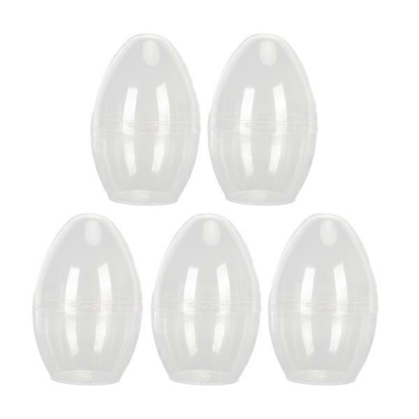 5 pcs makeup sponge storage box case portable transparent egg-shaped sponge blender holder container