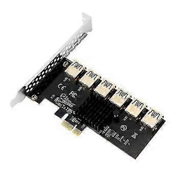 PCI-E x1 1 til 6 USB 3.0 udvidelseskort til x4 x8 x16 grafikkort riser, computertilbehør