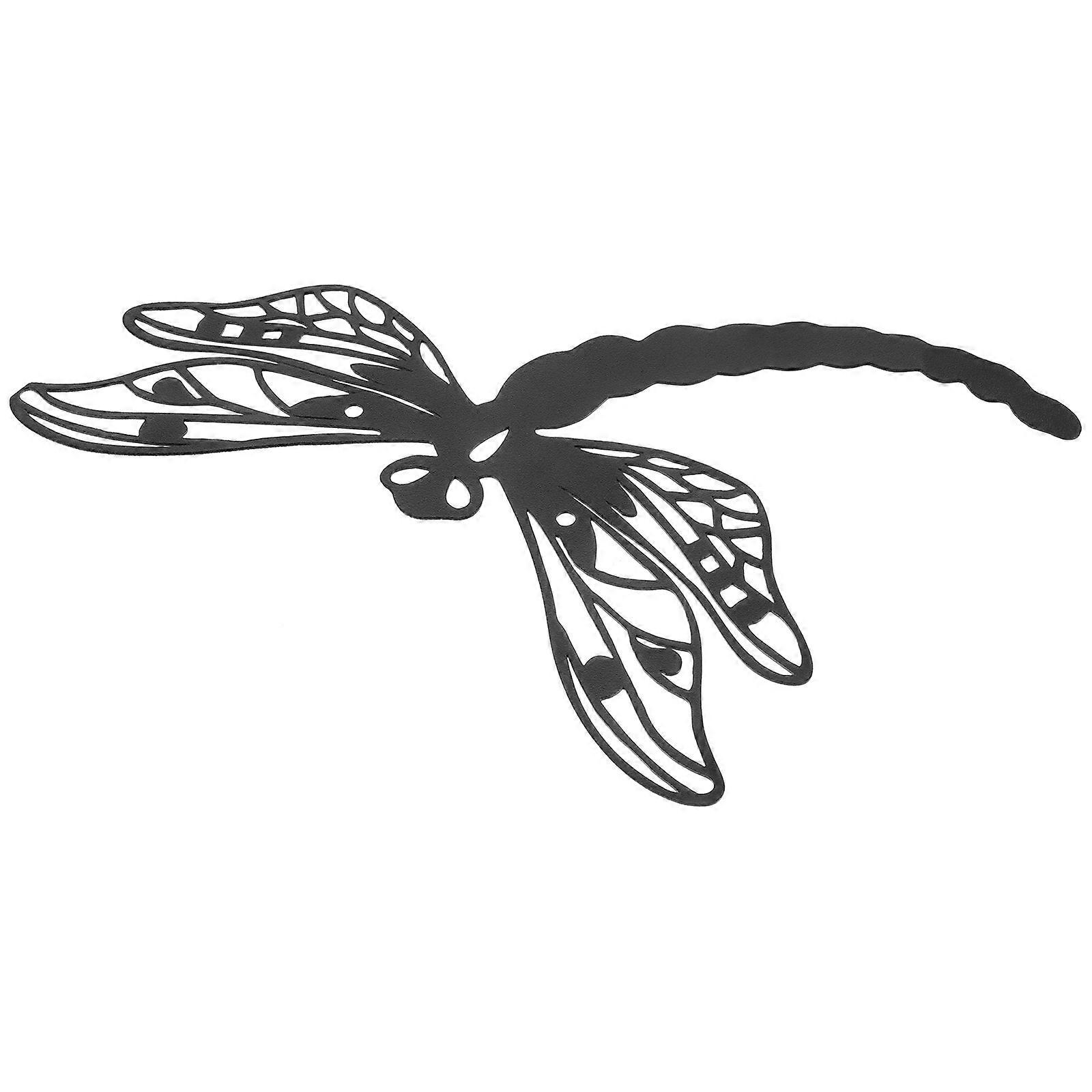 Metal Dragonfly Wall Art, Durable Iron Garden Decor with Antique Finish for Home or Outdoor Hanging Decoration, Simple Installation for Various Spaces