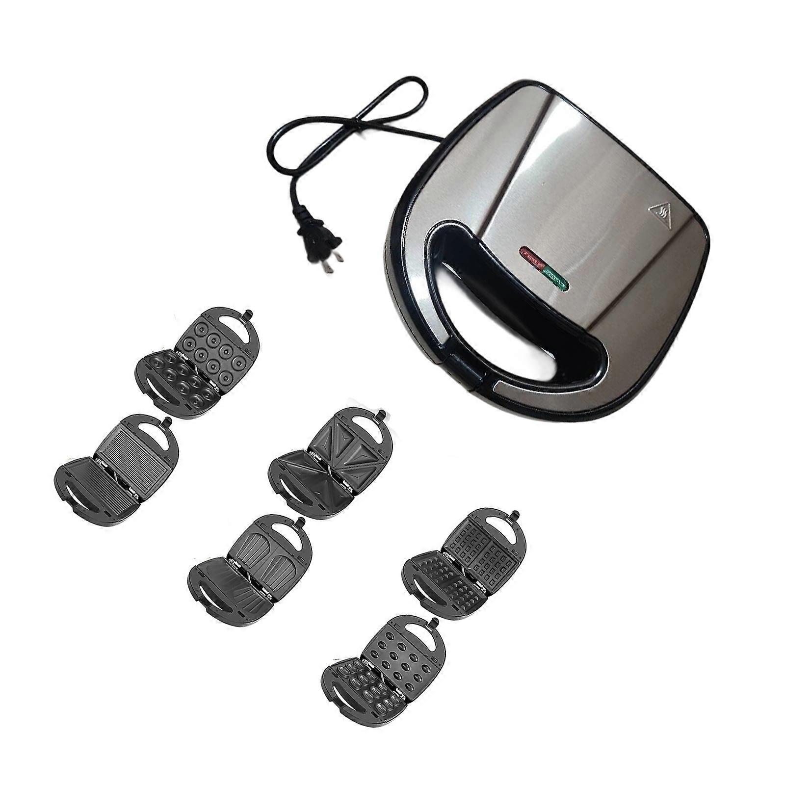 Electric Sandwich Toaster with Nonstick Coating Easy Cleaning Sandwich Making Machine Suitable for Effortless Cleaning Multicolor