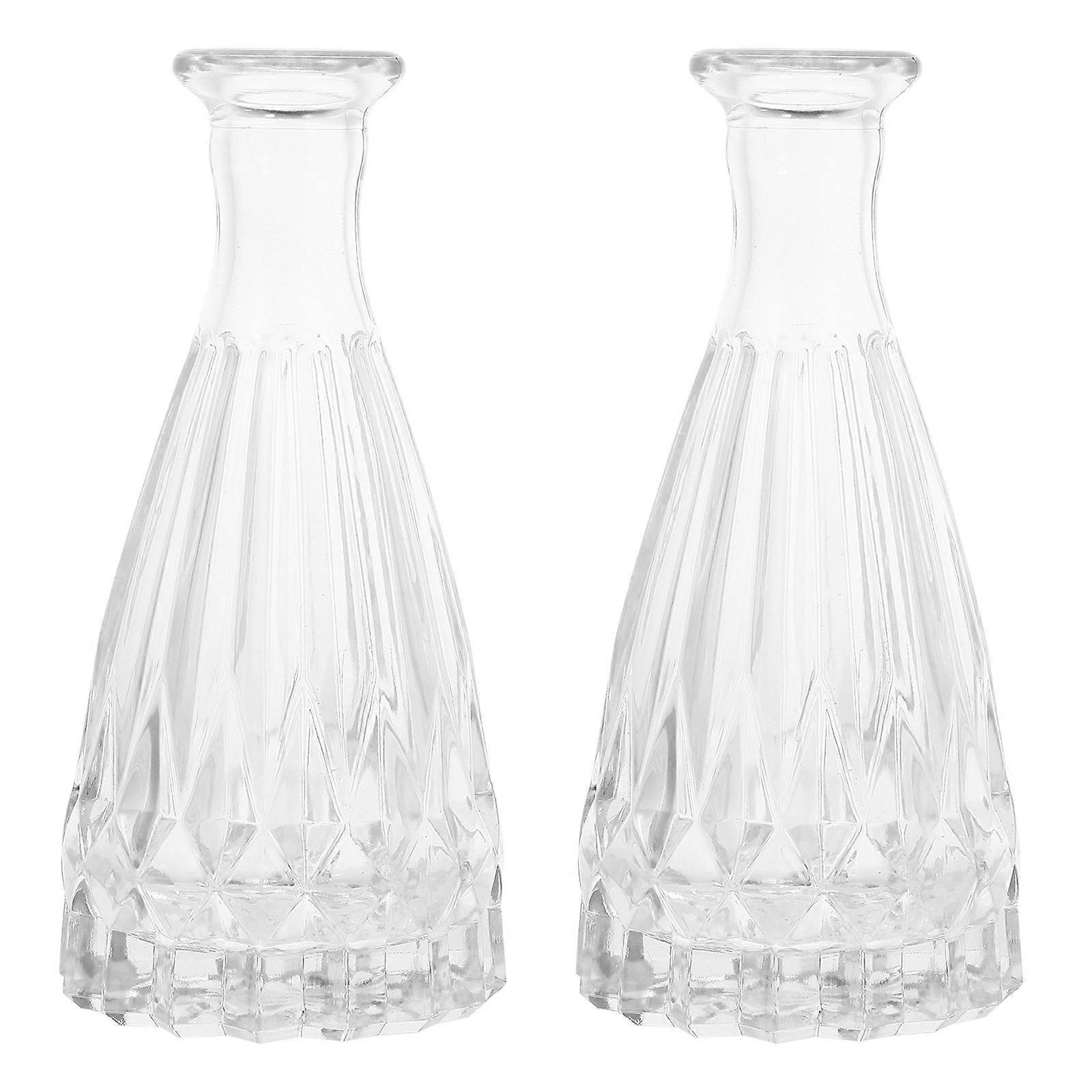 Indoor Use Decorative Glass Bottles 2Set Aroma Vintage Style Fragrance Release 14.8X6.9CM