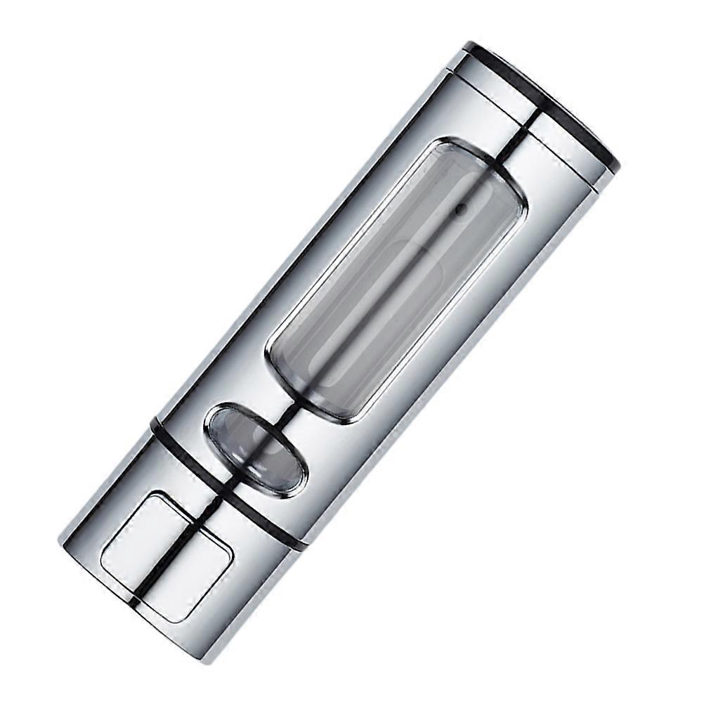 Square Manual Soap Liquid Dispenser Plastic For Public Use Silver 1Pack