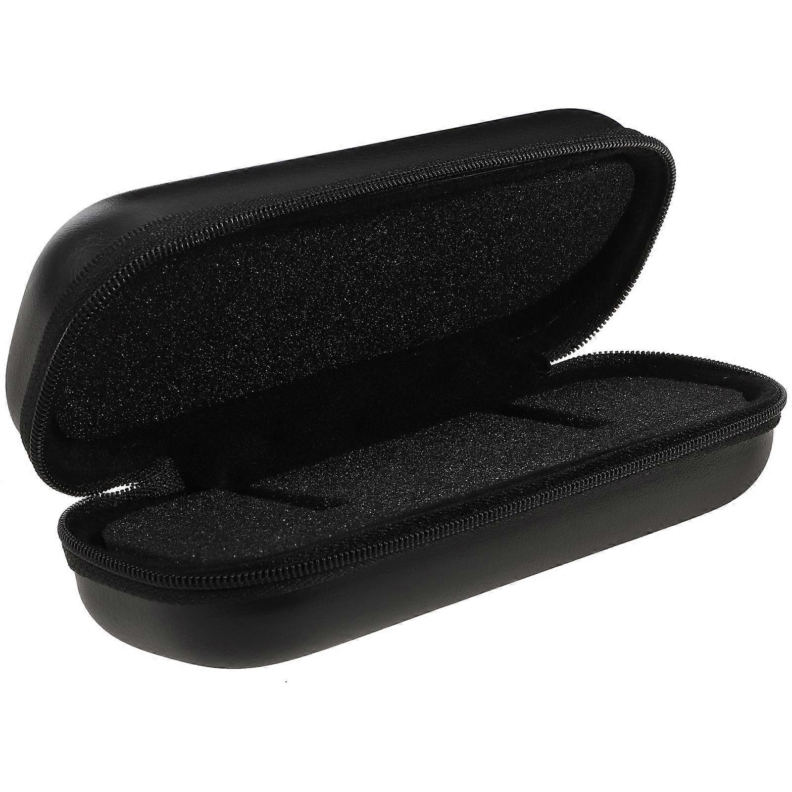 Portable Watch Storage Box in Black PU for Travel with Smooth Zipper 6.5 x 4.5 x 2 Inches