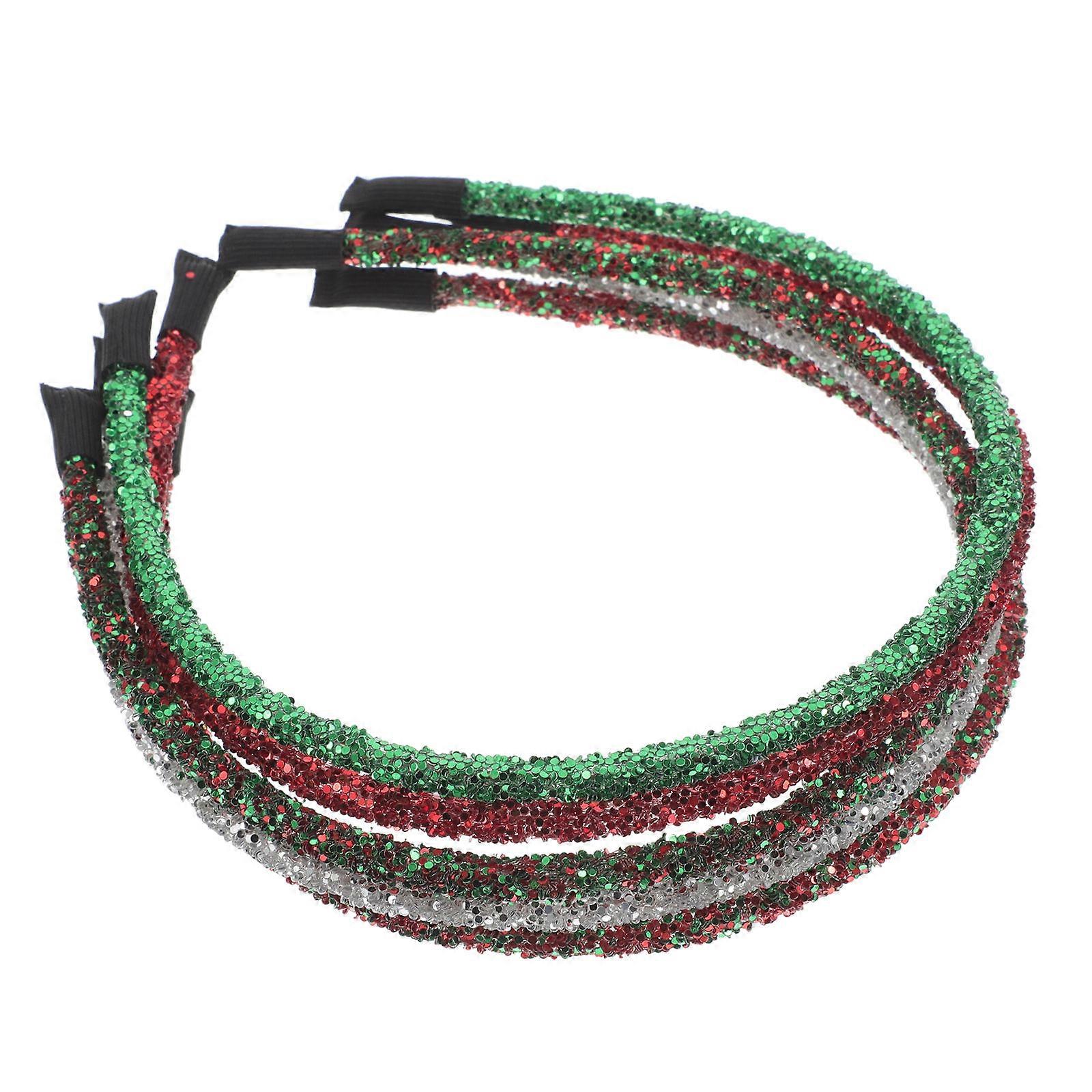 Glitter Headband Holiday Accessory Easy To Use Portable Shiny Design 5Pack