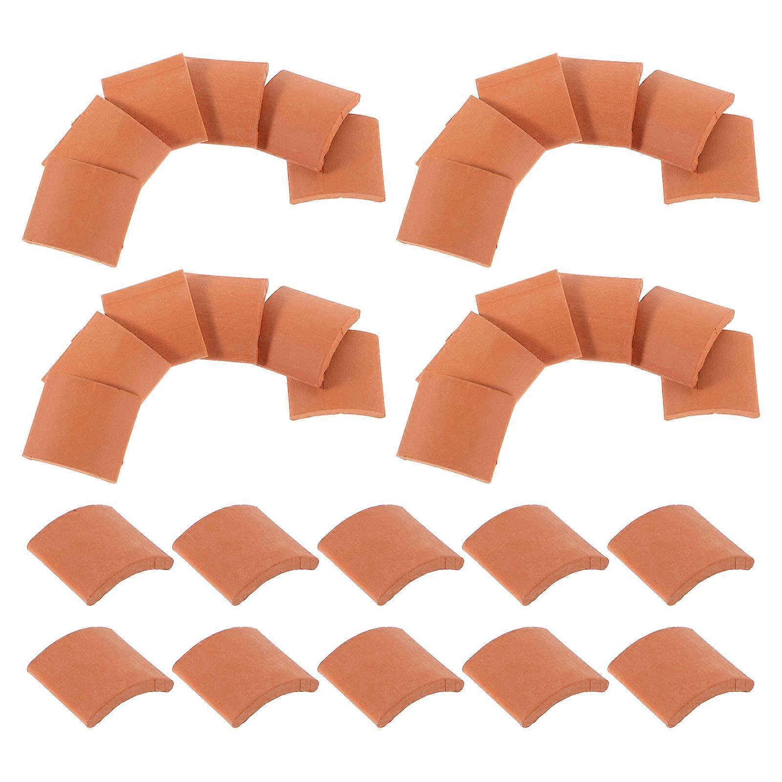 Dollhouse Building Supplies Miniature Ceramic Tiles Rectangular Shape Home Building Educational Play Children 70Pcs
