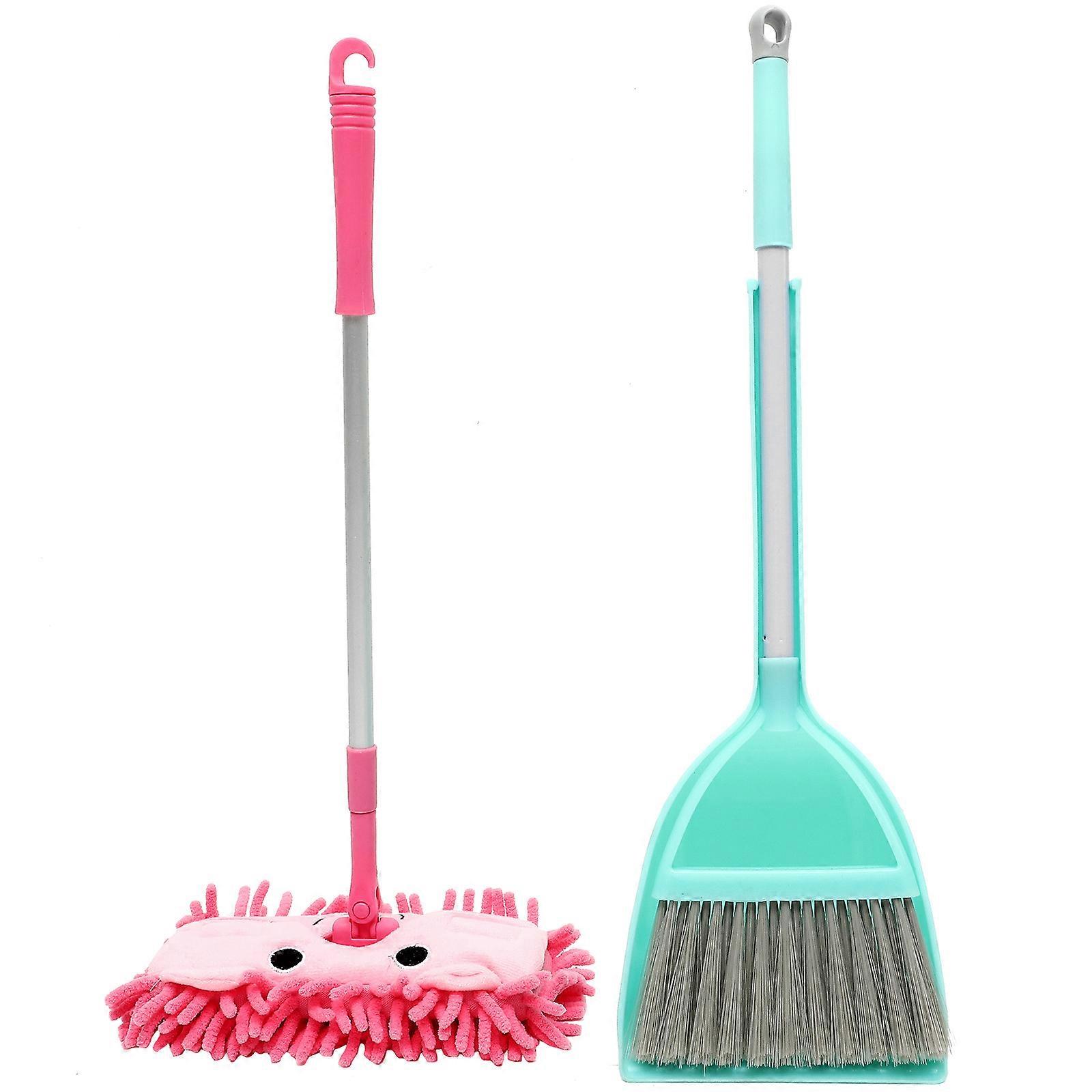 Compact Broom and Dustpan Set with Mop for Durable, Safe Cleaning Kit – Portable Pretend Play Housekeeping Tools for Kids' Creative and Imaginative