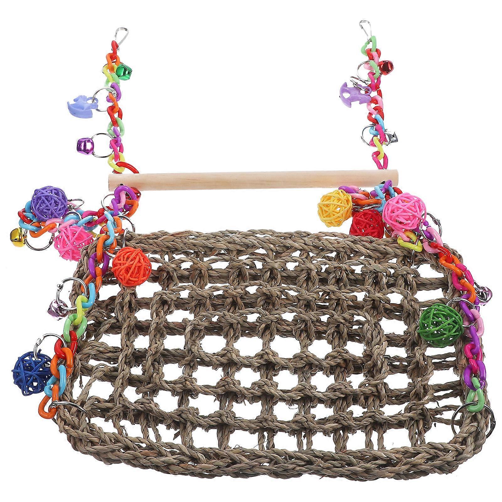 Funny Bird Swing Perch for Cage Climbing Swinging Bright Colors Interactive 1Set