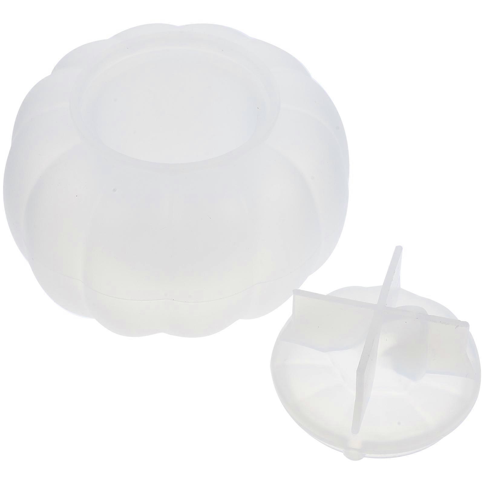 Pumpkin Epoxy Mold For Halloween Decorations And Relatives In White Color And 9.6X9.6X8.8CM Size For Gift Making 1 Set