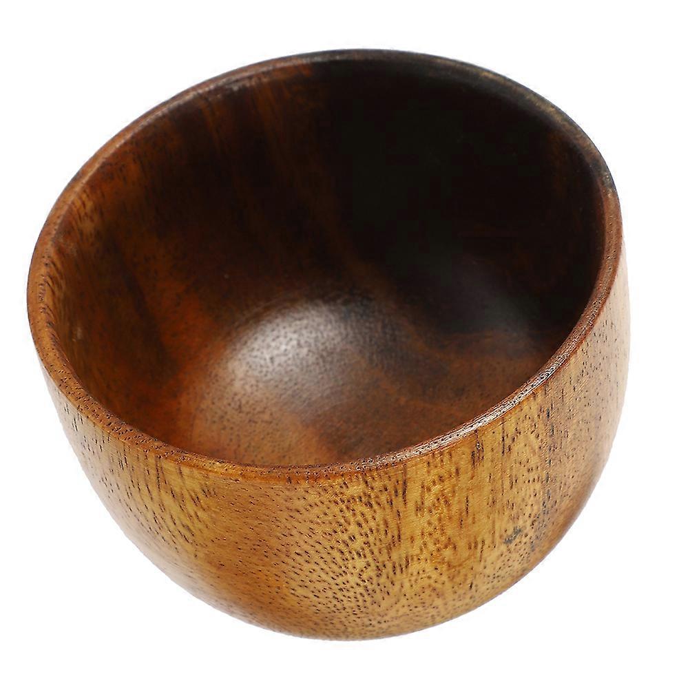 Small Wooden Bowl Wood Fruit Hoolder Decorative Organizer For Table Setting Coffee 4.3×4.3×2.4in 1Pcs