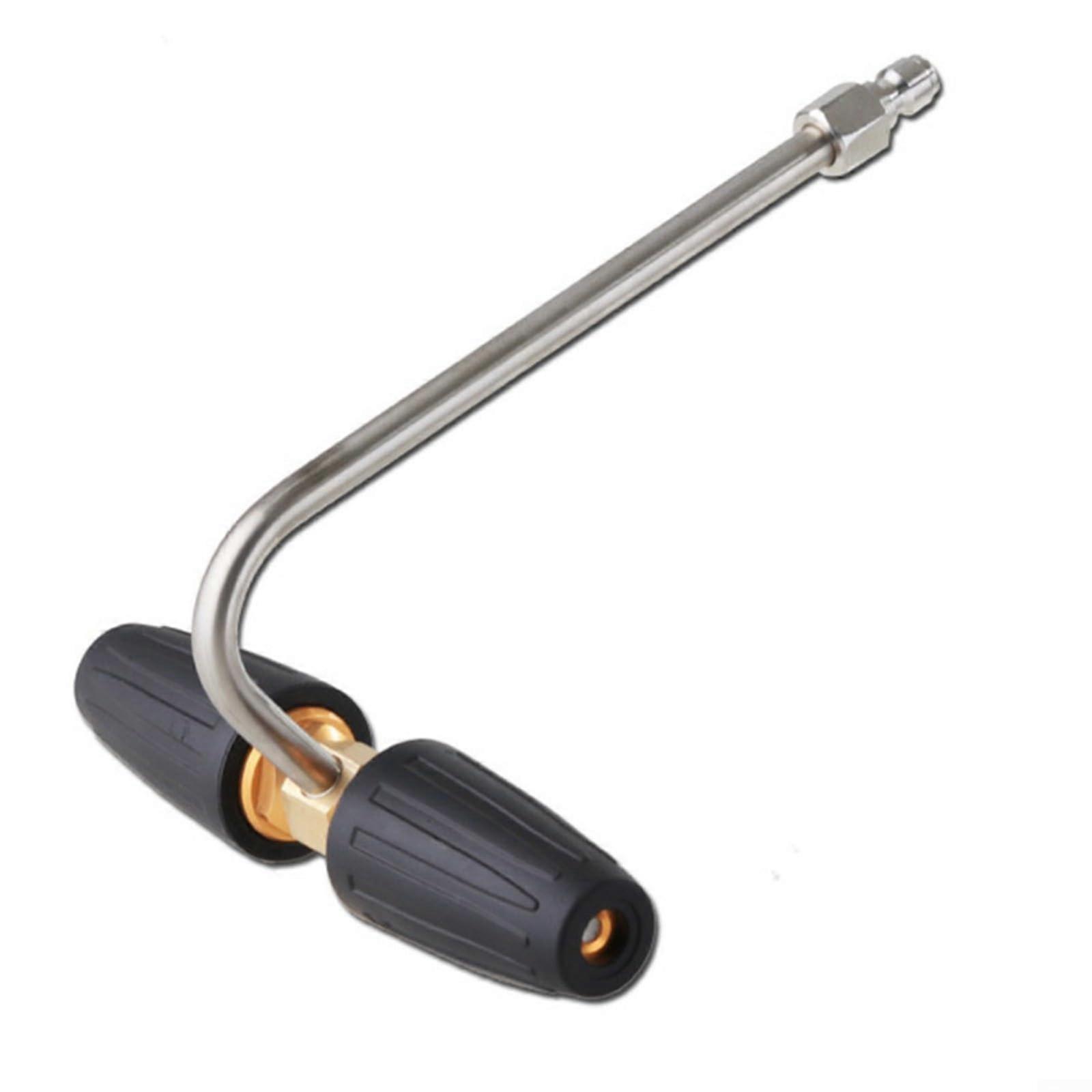 Robust gutter cleaning system with dual turbo nozzles, 1/4inch quickconnect fitting for pressure washers