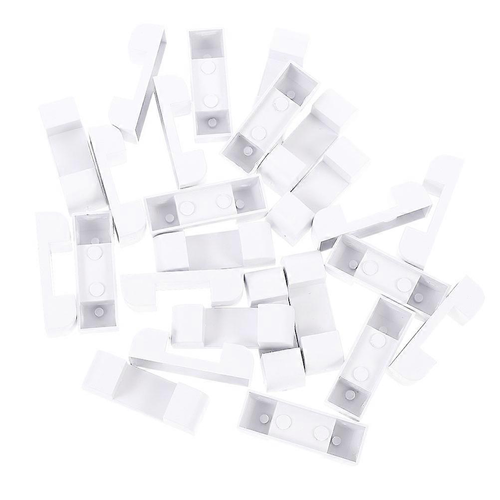 Display Cabinet Square Case White Bases Simple Design Retailers 4.5X1.5CM 100Set