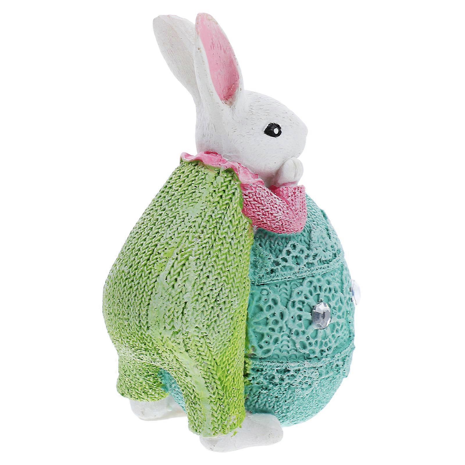Here's a polished product description for your **Cute Miniature Resin Rabbit Ornament**:
**Cute Miniature Resin Rabbit Ornament – Adorable Easter