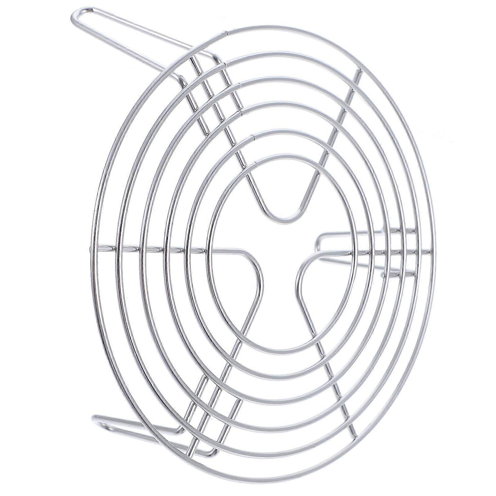 Steaming Rack Kitchen Use Steamer Stand Circular Cooking Rack 18X18X7CM Silver 1Set