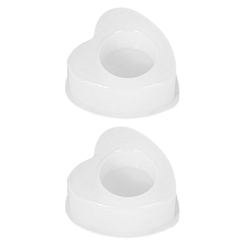 DIY Tool Heart Shape Candlestick Casting Molds For Craft Making 2Pcs Silicone Mold