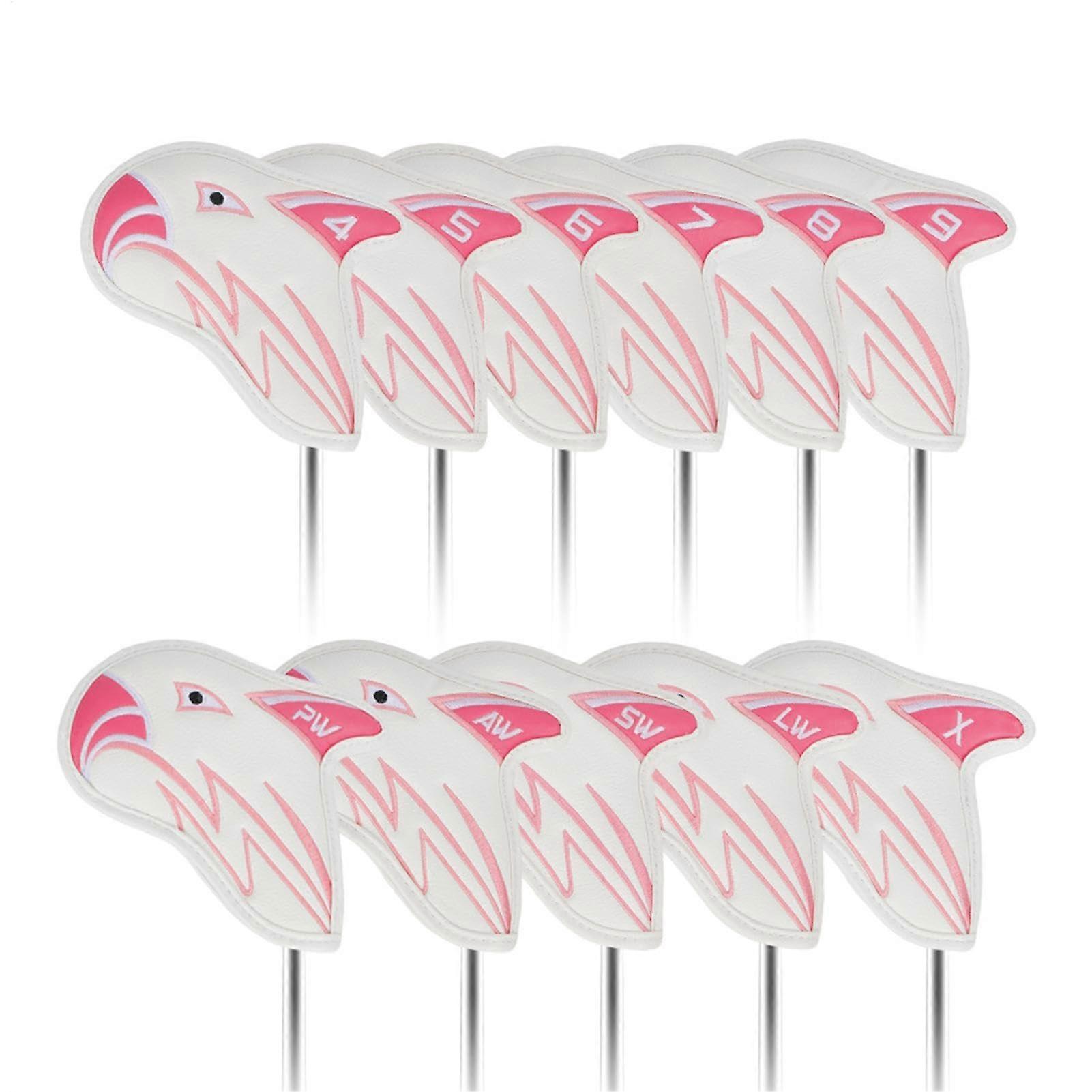 Golf Iron Head Covers Neoprene Protective Sleeves Soft Durable Scratch Resistant Lightweight Pink