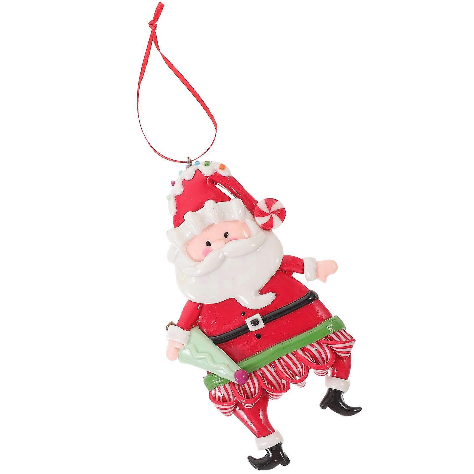 Santa Claus Shape Christmas Tree Hanging Decoration For Friends And Family In Multi Color With Handmade Craftsmanship 1Set
