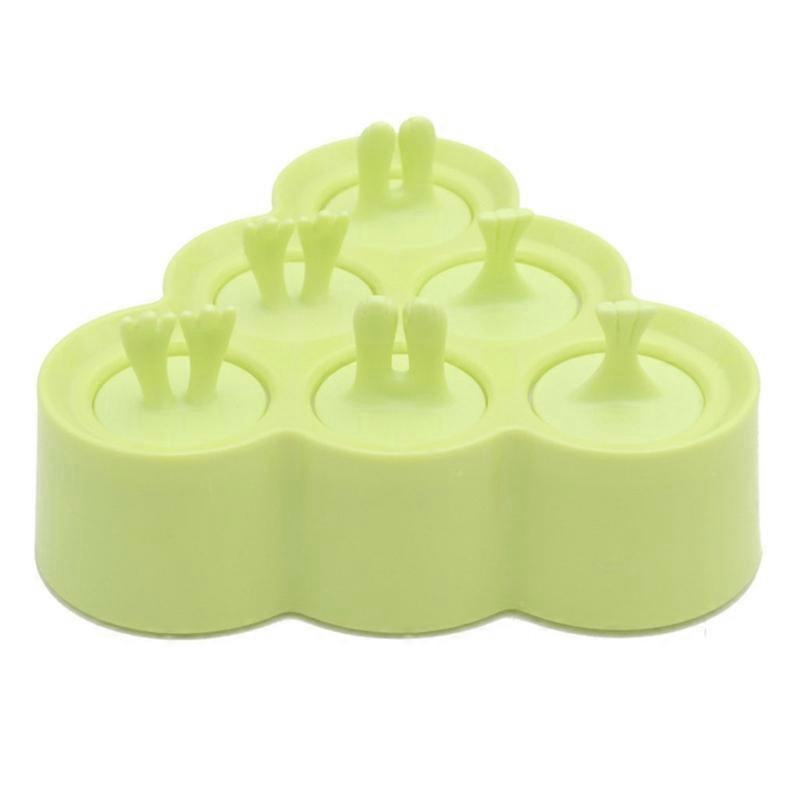 6 Cells Silicone Ice Mold BPA Free Ice Cream Machine Ice Cream Sticks Ice Mold Cream Mold DIY Household Freezer for Kids Baby E7CB