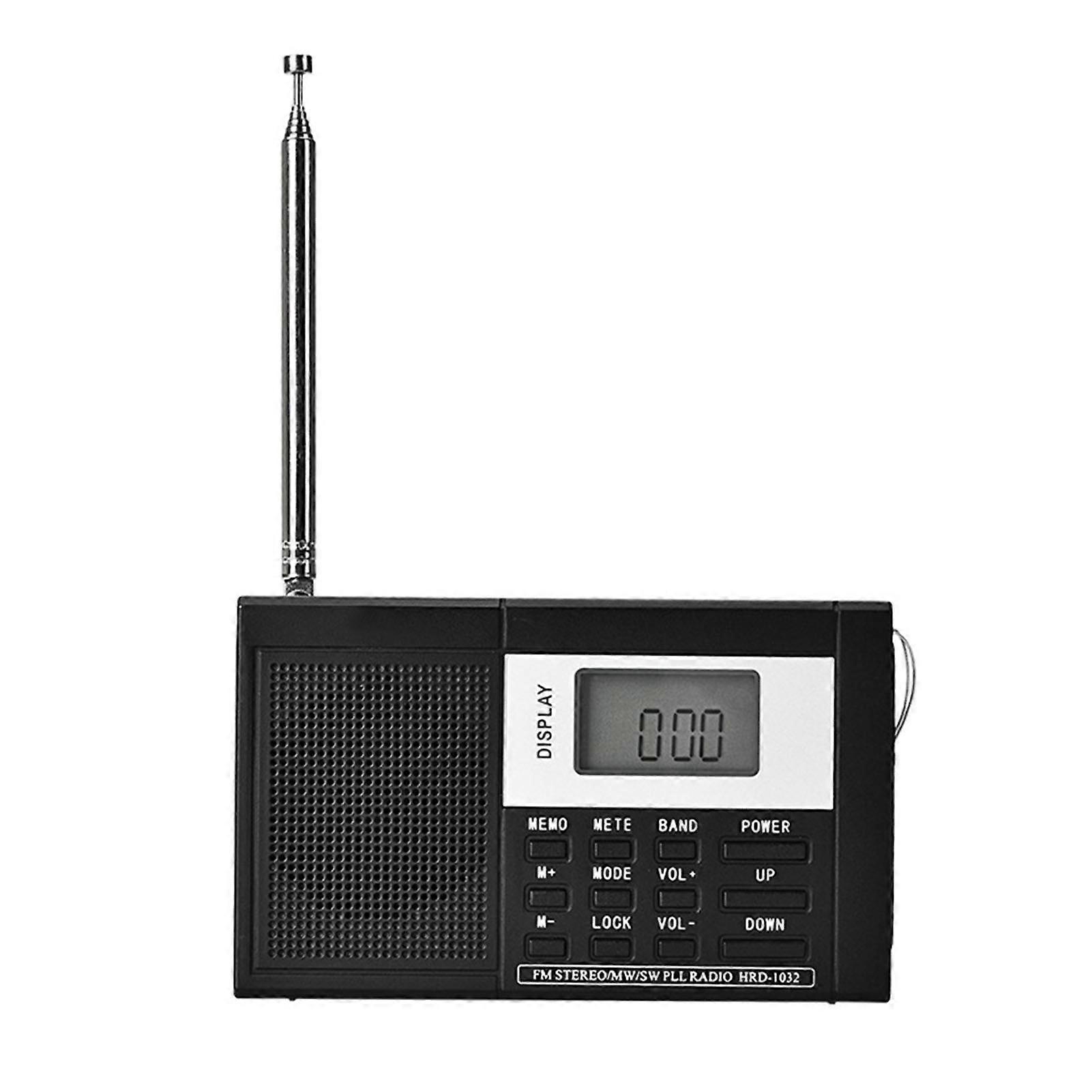 紧急便携式收音机 Am/Fm 便携式收音机,带屏幕显示 AAA 电池供电的紧急远足生存设备