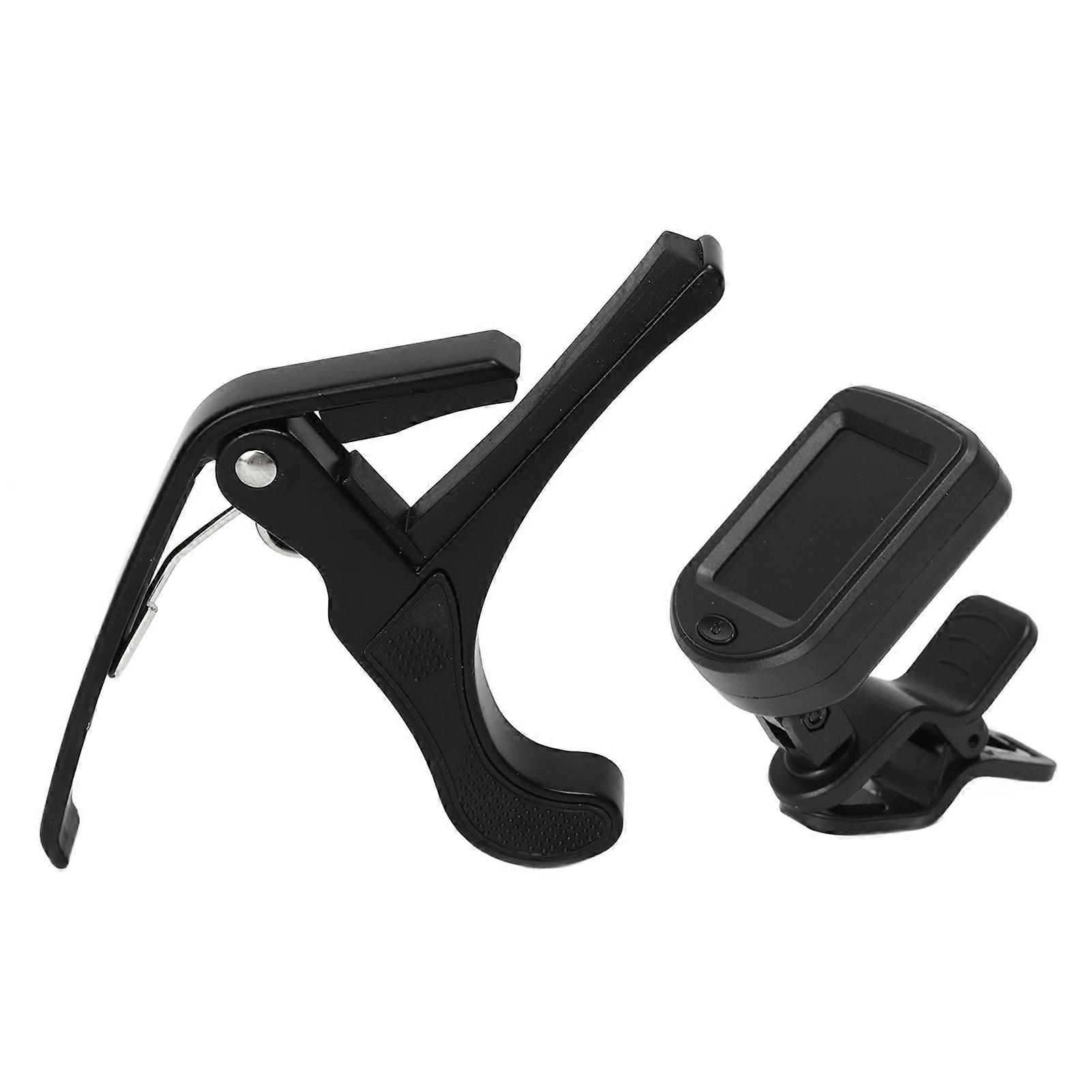 Guitar Capo Pick Tuner Set LED Display Guitar Clear Backlight Reading Accessories Tuner Kit 