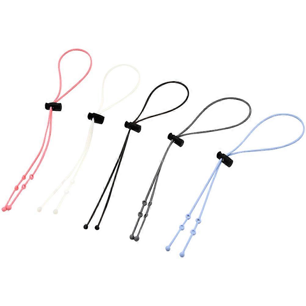 Assorted Color Silicone Mask Neck Rope Adjustable for Hanging Use Durably Practical 5 Pcs