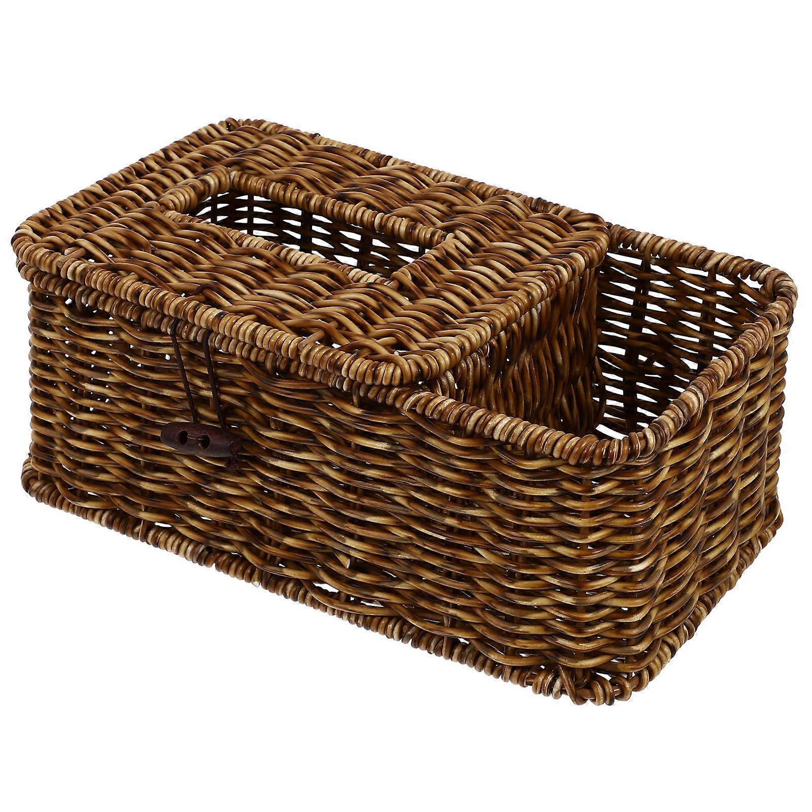 Tissue Box, Large Capacity Plastic Unit for Easy Access to Paper Towels