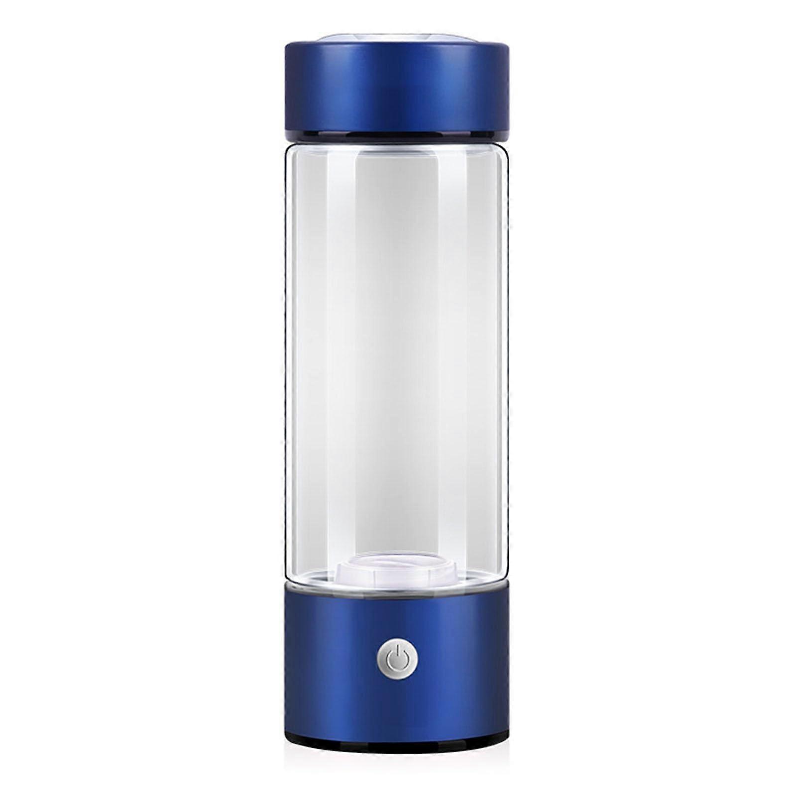 Hydrogen Water Bottle Portable Hydrogen Ioniser Generator 420ml USB Rechargeable Blue 800-1000 PPB in 3 Minutes